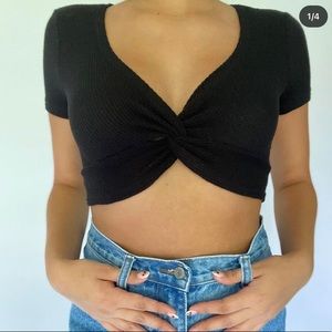 Black crop top